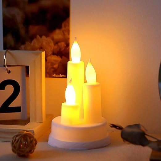 LED Candles | Flickering Flameless Candles in Warm White | Realistic & Battery Operated LED Candle