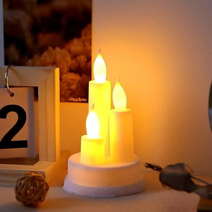 LED Candles | Flickering Flameless Candles in Warm White | Realistic & Battery Operated LED Candle