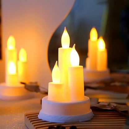 LED Candles | Flickering Flameless Candles in Warm White | Realistic & Battery Operated LED Candle