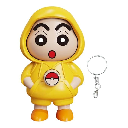 Shinchan Face Changing Keychain | 3D Cartoon Character Key Holder