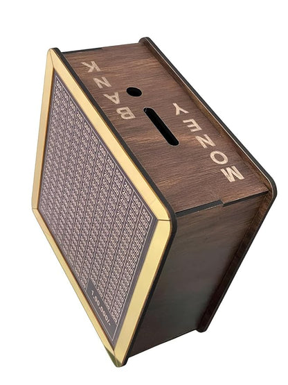 Wooden Money Piggy Bank for Kids & Adults | Save 1,00,00 Rupees