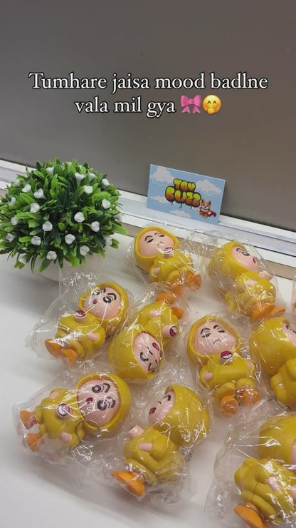 Shinchan Face Changing Keychain | 3D Cartoon Character Key Holder