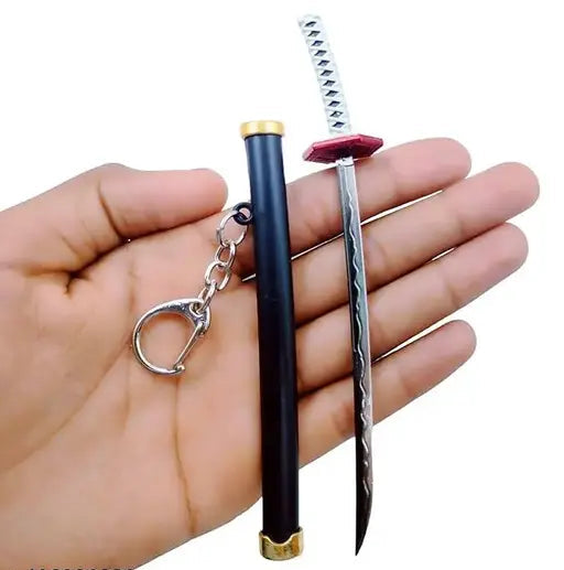 Anime Zoro/Demon Slayer/One peice Samurai Katana Sword toy keychain (Unsharped) (Pack of 1 )