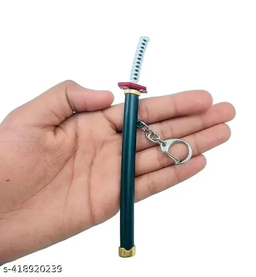 Anime Zoro/Demon Slayer/One peice Samurai Katana Sword toy keychain (Unsharped) (Pack of 1 )